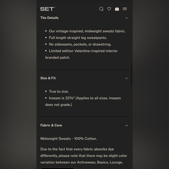 Set Active Limited Edition Staple Straight Leg Sweatpants / Rosebud (Burgundy) S - Picture 5 of 5